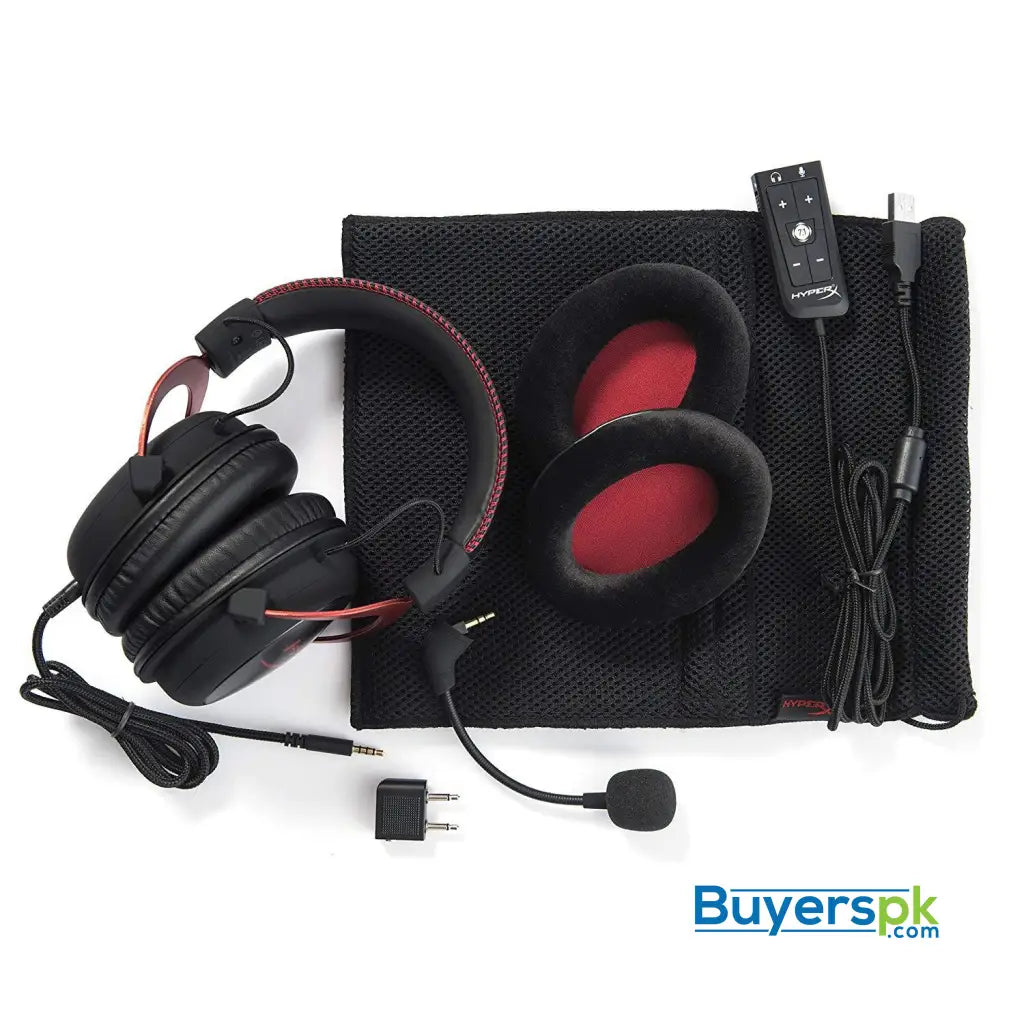 HyperX Cloud II Gaming Headset - 7.1 Surround Sound - Memory Foam Ear Pads - Durable Aluminum Frame - Multi Platform Headset - Works with PC HyperX Cloud II Gaming Headset - 7.1 Surround Sound - Memory Foam Ear Pads - Durable Aluminum Frame - Multi Platform Headset - Works with PC